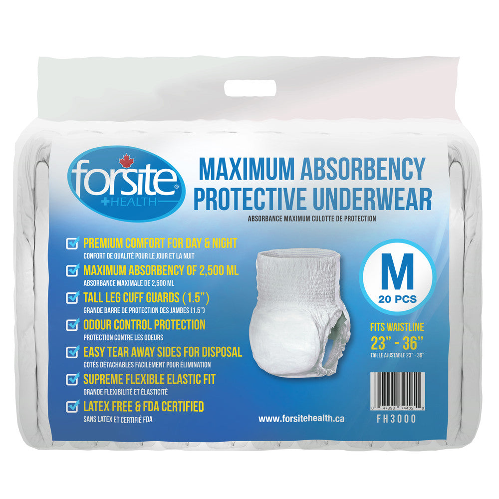 FORSITE MAXIMUM ABSORBENCY PROTECTIVE UNDERWEAR (FH3000*)